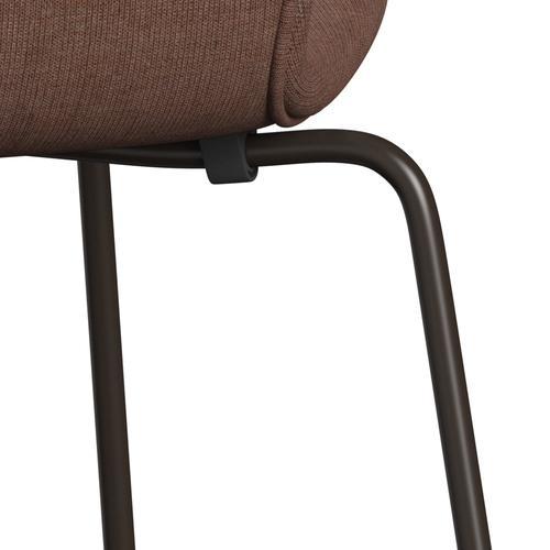 Fritz Hansen 3107 Chair Full Upholstery, Brown Bronze/Canvas Chestnut Brown