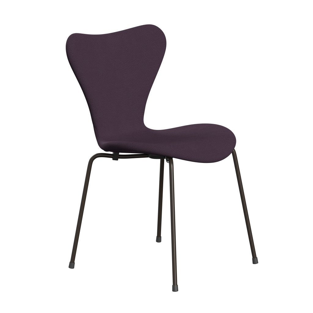 Fritz Hansen 3107 Chair Full Upholstery, Brown Bronze/Capture Violet Dark