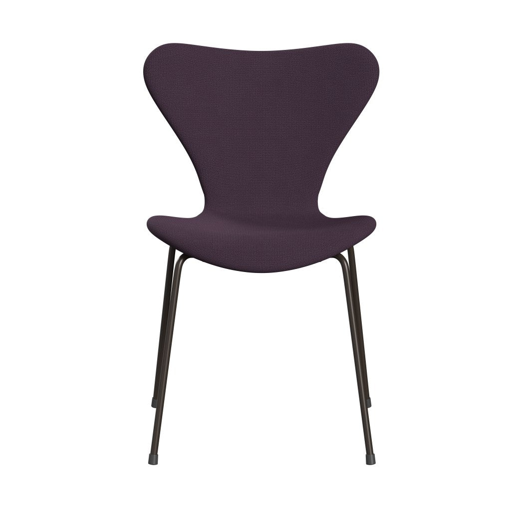 Fritz Hansen 3107 Chair Full Upholstery, Brown Bronze/Capture Violet Dark