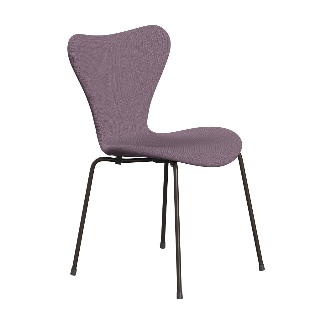 Fritz Hansen 3107 Chair Full Upholstery, Brown Bronze/Capture Violet/Brown