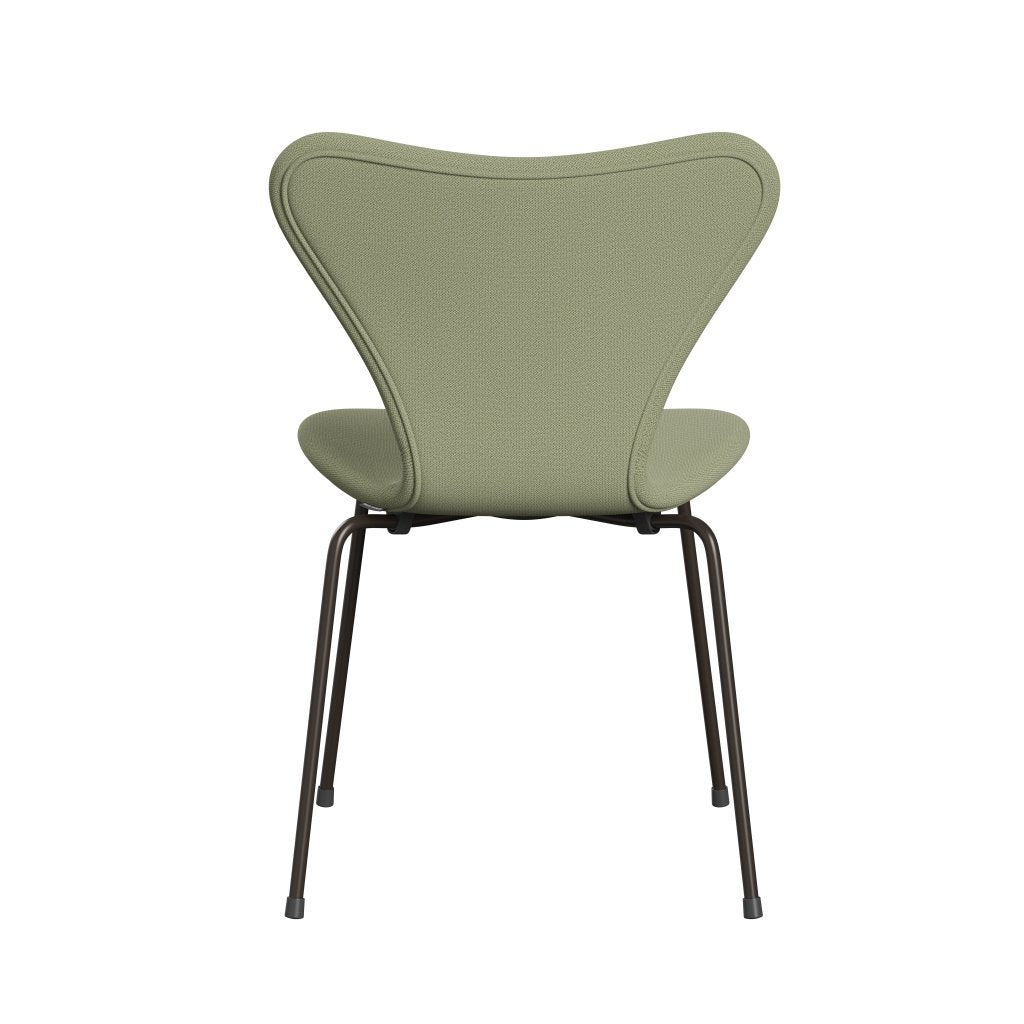 Fritz Hansen 3107 Krzesło pełna tapicerka, brązowy brąz/Capture Soft Green