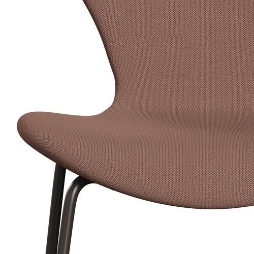 Fritz Hansen 3107 Chair Full Upholstery, Brown Bronze/Capture Brick/Red