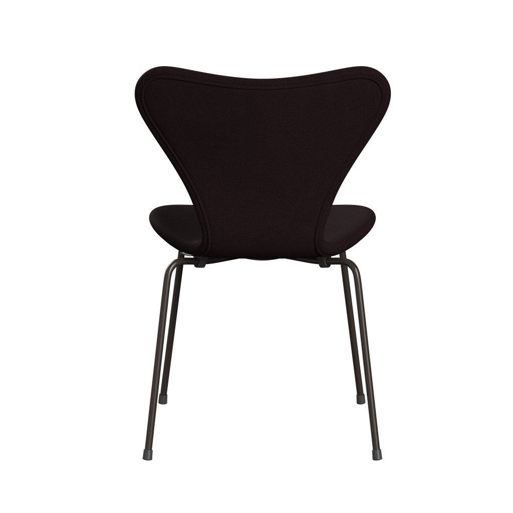 Fritz Hansen 3107 Chair Full Upholstery, Brown Bronze/Christianshavn Dark Red Uni