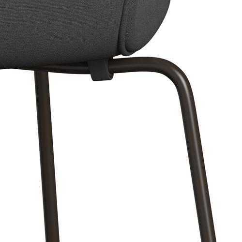 Fritz Hansen 3107 Chair Full Upholstery, Brown Bronze/Christianshavn Grey Plain