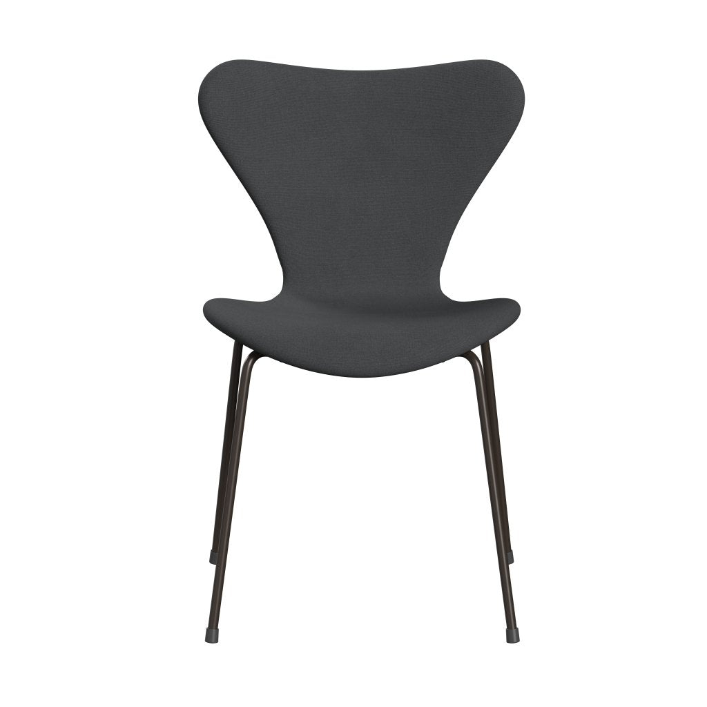 Fritz Hansen 3107 Chair Full Upholstery, Brown Bronze/Christianshavn Grey Plain