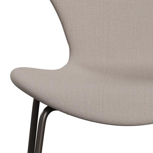 Fritz Hansen 3107 Chair Full Upholstery, Brown Bronze/Christianshavn Light Beige