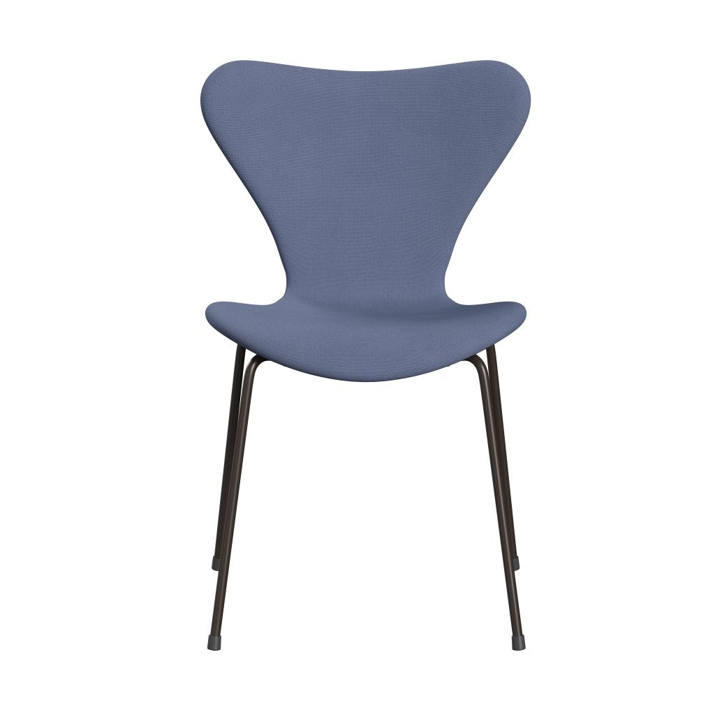 Fritz Hansen 3107 Chair Full Upholstery, Brown Bronze/Christianshavn Light Blue Uni