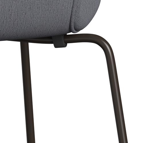 Fritz Hansen 3107 Chair Full Upholstery, Brown Bronze/Christianshavn Light Grey