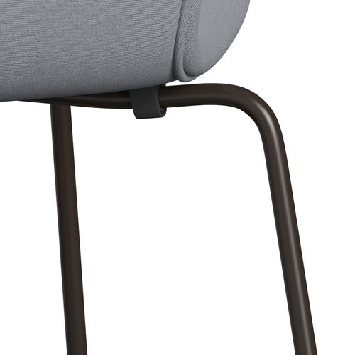 Fritz Hansen 3107 Chair Full Upholstery, Brown Bronze/Christianshavn Light Grey Uni