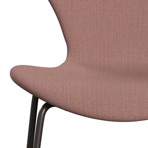 Fritz Hansen 3107 Chair Full Upholstery, Brown Bronze/Christianshavn Orange/Red