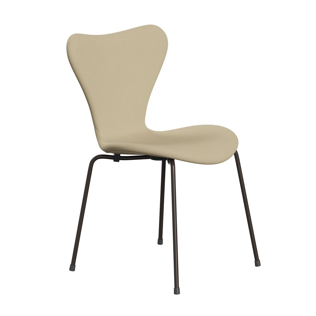 Fritz Hansen 3107 Krzesło pełna tapicerka, Brown Bronze/Diablo Ivory