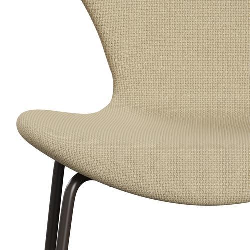 Fritz Hansen 3107 Krzesło pełna tapicerka, Brown Bronze/Diablo Ivory