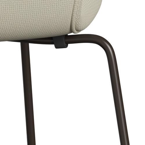 Fritz Hansen 3107 Chair Full Upholstery, Brown Bronze/Diablo Oatmeal