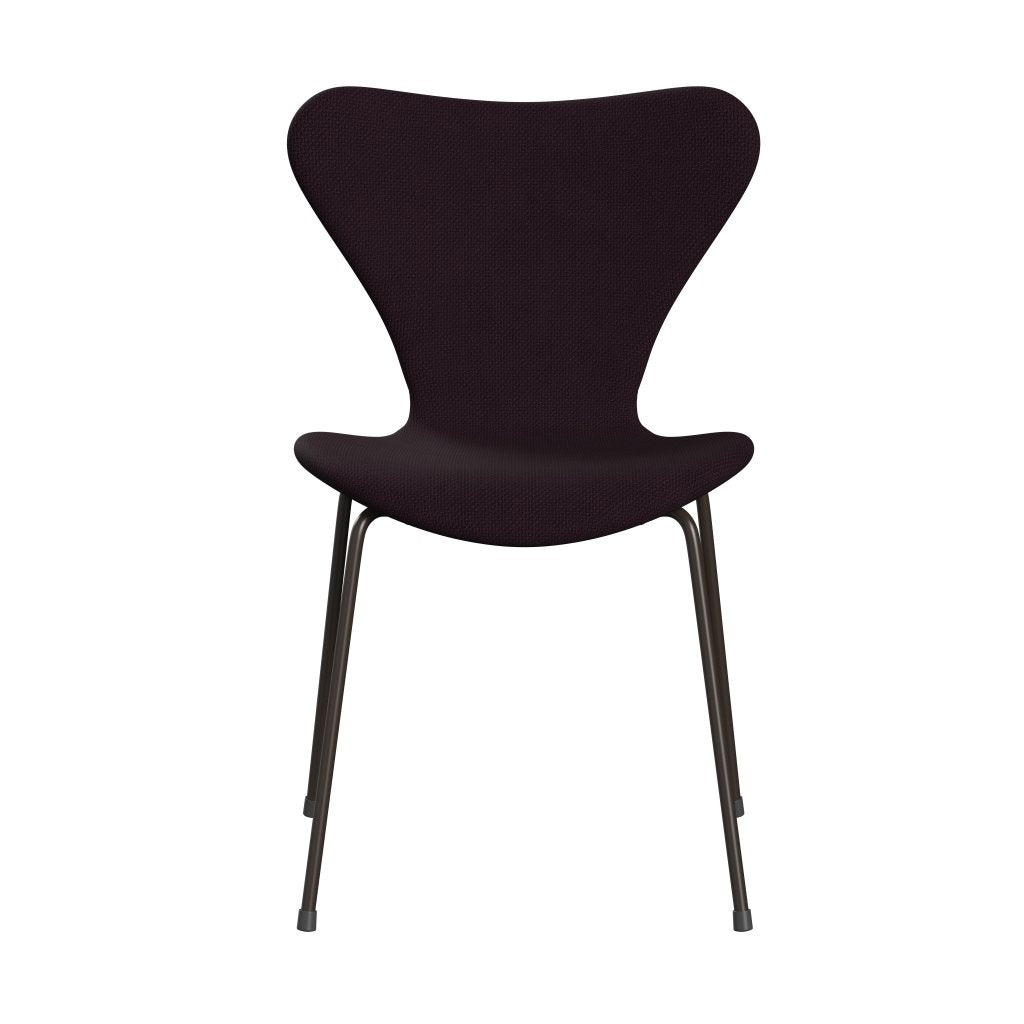 Fritz Hansen 3107 Chair Full Upholstery, Brown Bronze/Diablo Plum