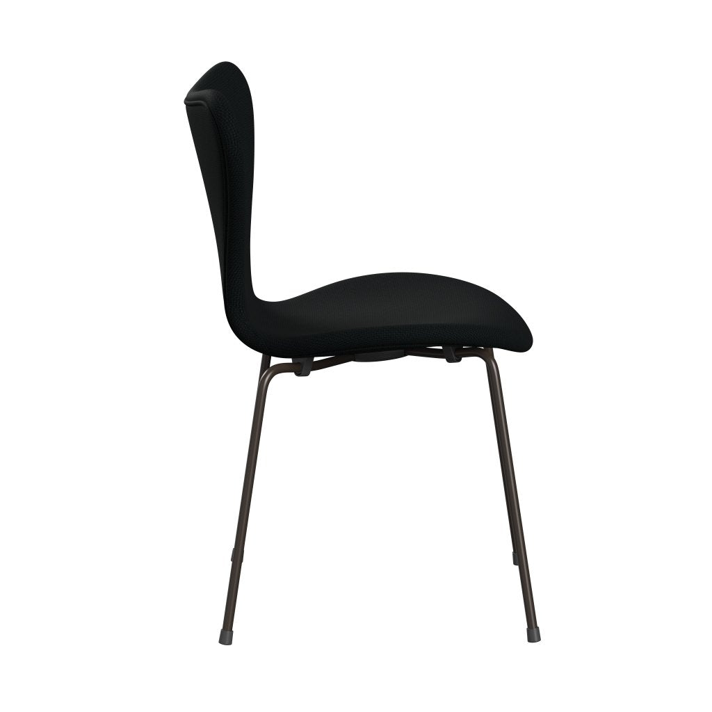 Fritz Hansen 3107 Chair Full Upholstery, Brown Bronze/Diablo Black