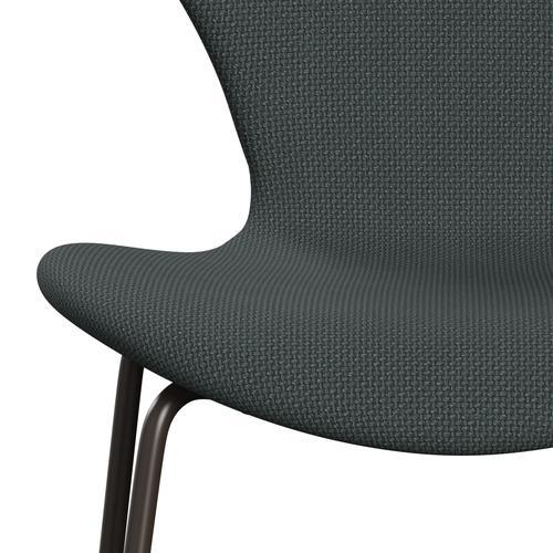 Fritz Hansen 3107 Krzesło pełna tapicerka, brązowy brąz/Diablo Steel Grey