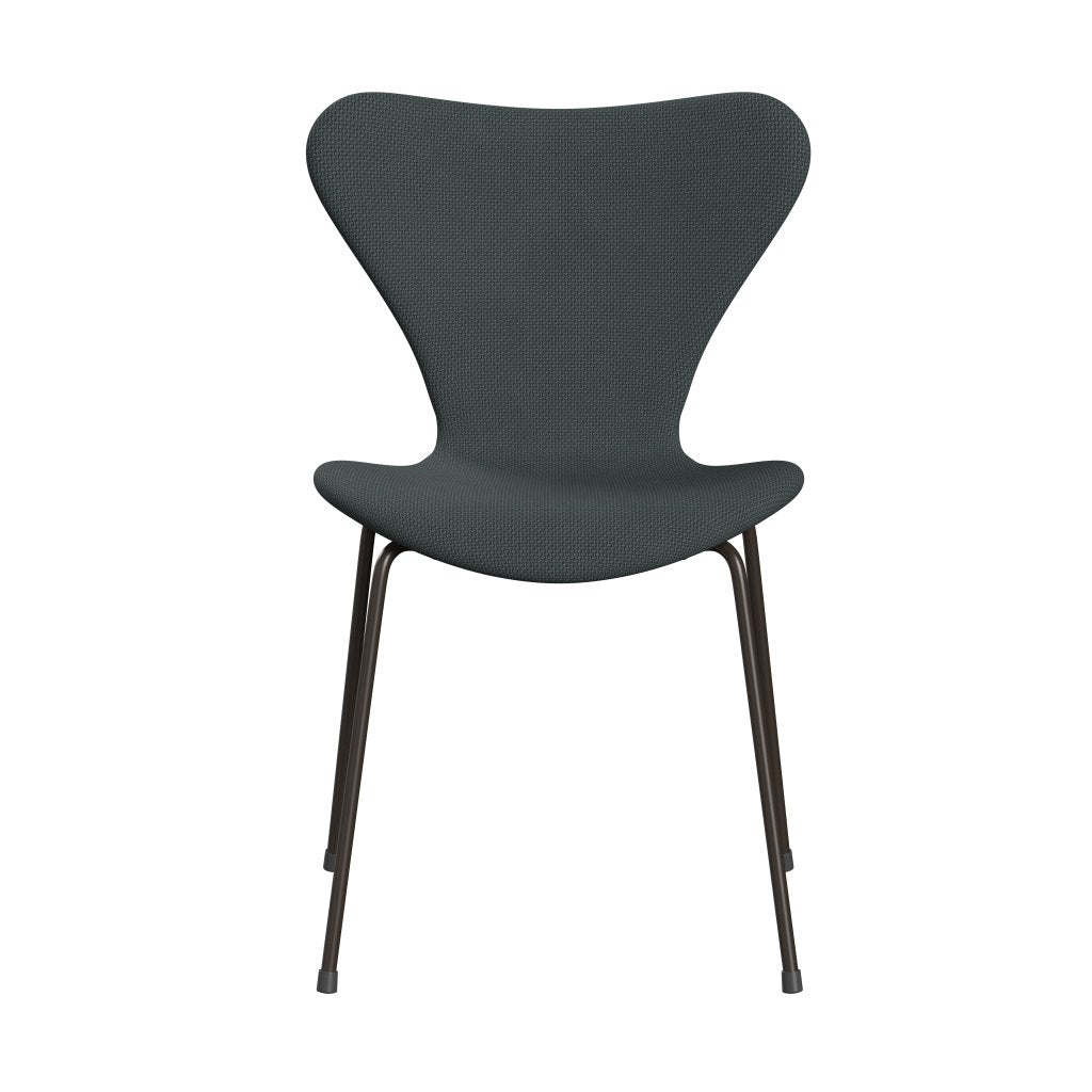 Fritz Hansen 3107 Krzesło pełna tapicerka, brązowy brąz/Diablo Steel Grey