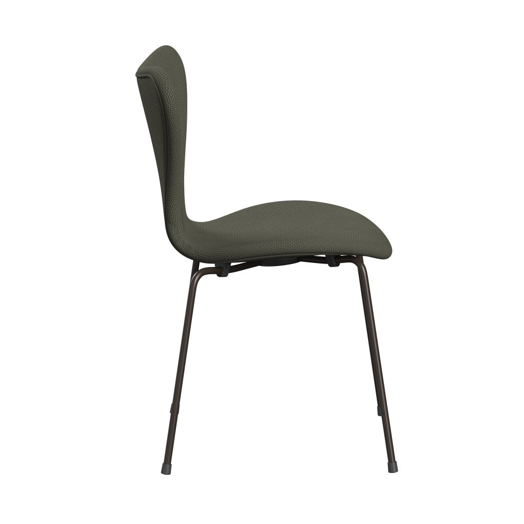 Fritz Hansen 3107 krzesło pełne tapicerka, brązowy brąz/Diablo Warm Grey