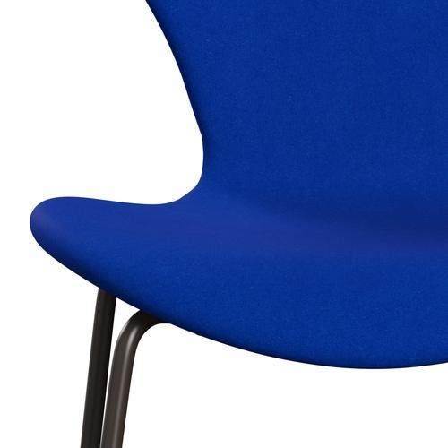 Fritz Hansen 3107 Krzesło pełne tapicerka, brązowy brąz/divina Blue