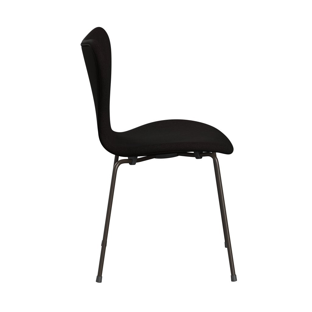 Fritz Hansen 3107 Chair Full Upholstery, Brown Bronze/Divina Dark Brown (Div384)