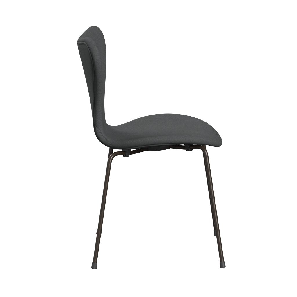 Fritz Hansen 3107 Chair Full Upholstery, Brown Bronze/Divina Dark Grey