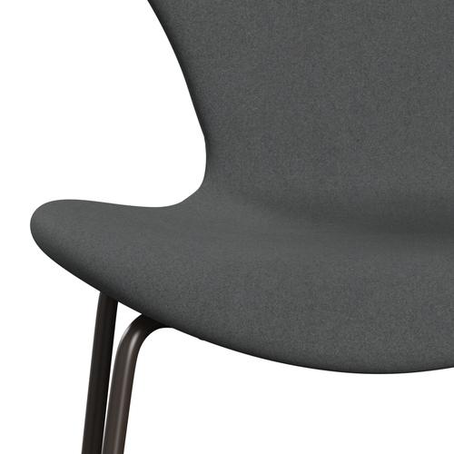 Fritz Hansen 3107 Chair Full Upholstery, Brown Bronze/Divina Dark Grey