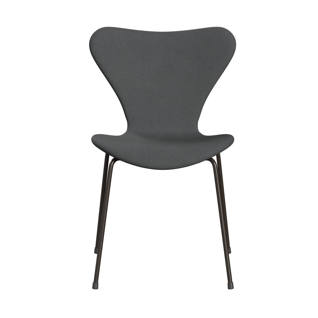 Fritz Hansen 3107 Chair Full Upholstery, Brown Bronze/Divina Dark Grey