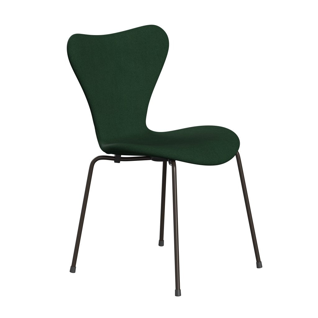 Fritz Hansen 3107 Chair Full Upholstery, Brown Bronze/Divina Dark Green (Div876)