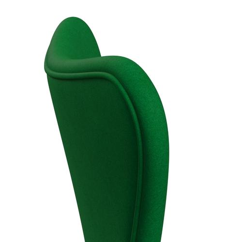 Fritz Hansen 3107 Krzesło pełne tapicerka, brązowy brąz/divina Grass Green