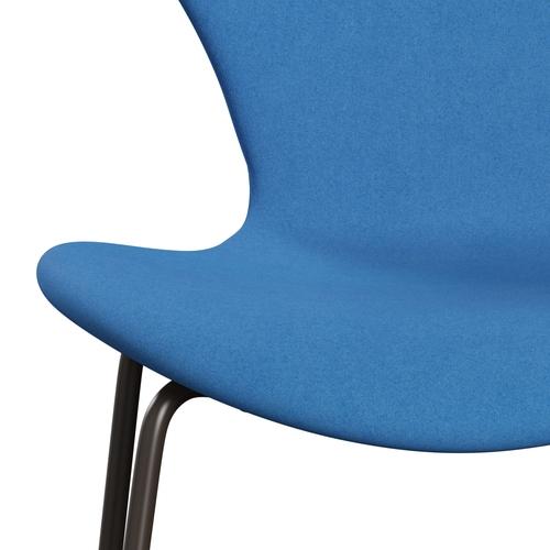 Fritz Hansen 3107 Chair Full Upholstery, Brown Bronze/Divina Light Blue (Div742)