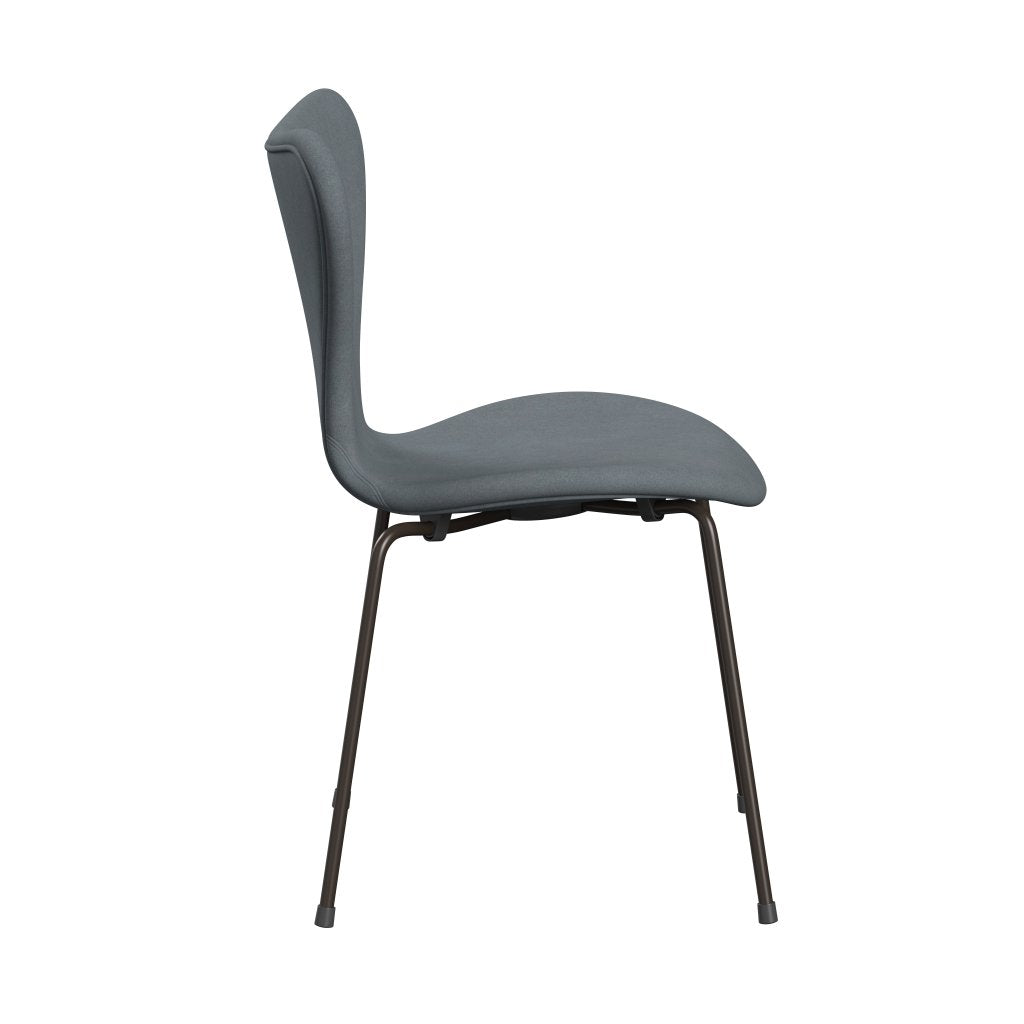 Fritz Hansen 3107 Chair Full Upholstery, Brown Bronze/Divina Light Grey