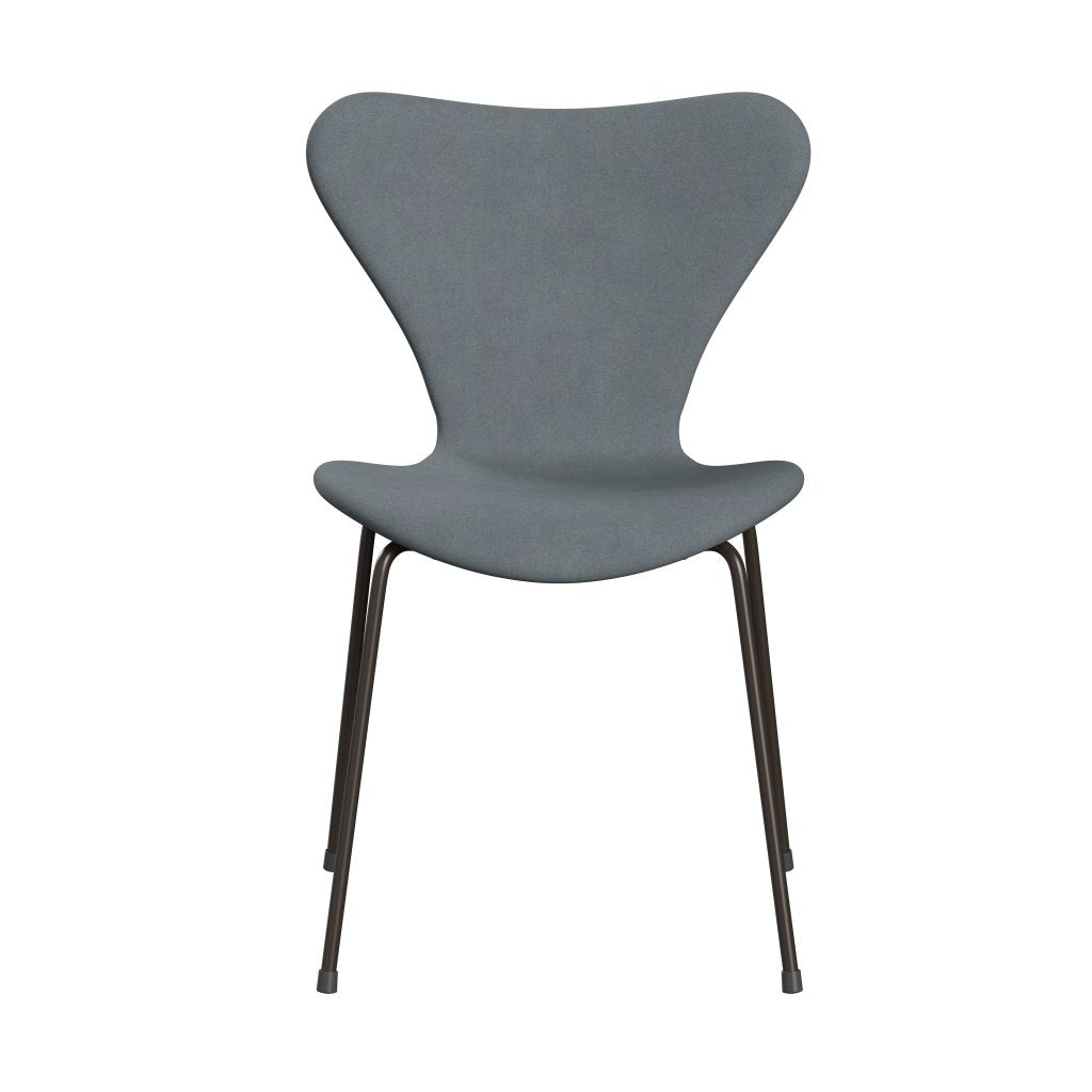 Fritz Hansen 3107 Chair Full Upholstery, Brown Bronze/Divina Light Grey