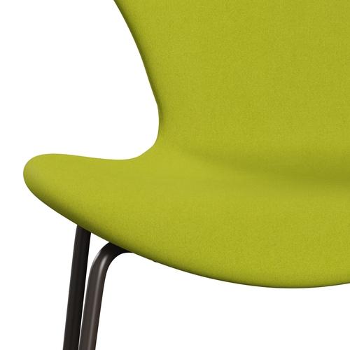 Fritz Hansen 3107 Chair Full Upholstery, Brown Bronze/Divina Lime