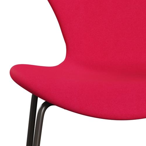 Fritz Hansen 3107 Chair Full Upholstery, Brown Bronze/Divina Lipstick Pink