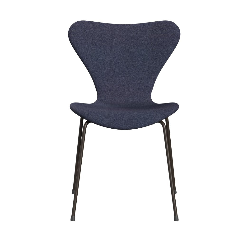 Fritz Hansen 3107 krzesło pełne tapicerka, brązowy brąz/divina MD Cool Grey