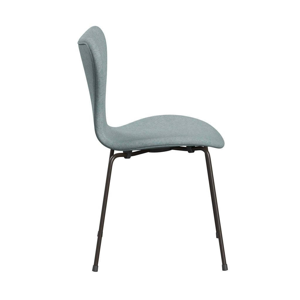 Fritz Hansen 3107 Krzesło pełne tapicerka, brązowy brąz/Divina Mint Mint