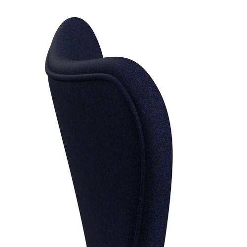 Fritz Hansen 3107 krzesło pełne tapicerka, brązowy brąz/divina MD Midnight Blue