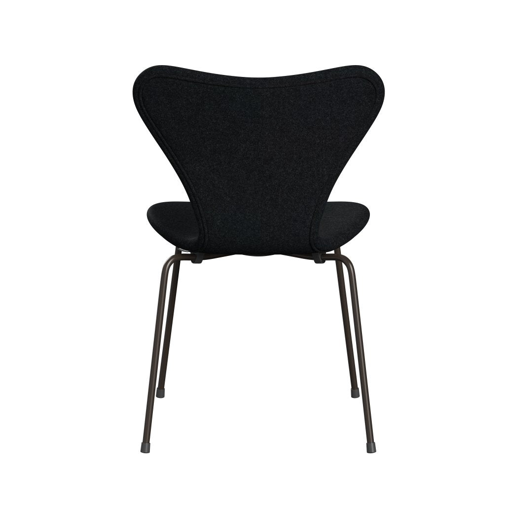 Fritz Hansen 3107 Chair Full Upholstery, Brown Bronze/Divina Md Black