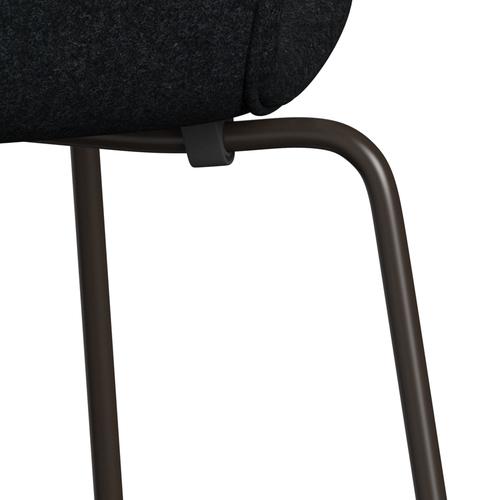 Fritz Hansen 3107 Full Tapicerka, brązowy brąz/divina MD Black