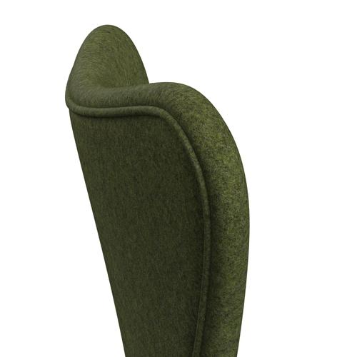 Fritz Hansen 3107 Krzesło pełna tapicerka, brązowy brąz/Divina MD Winter Green