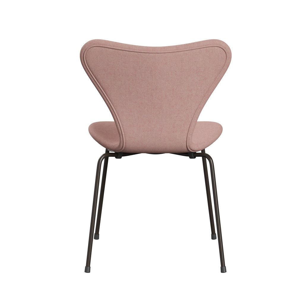 Fritz Hansen 3107 Chair Full Upholstery, Brown Bronze/Divina Md Soft Pink