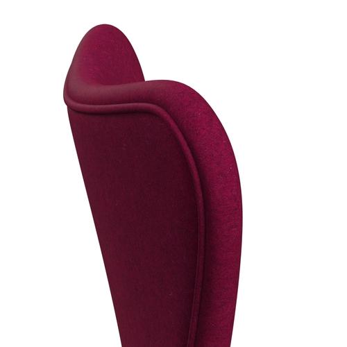 Fritz Hansen 3107 Krzesło pełne tapicerka, brązowy brąz/divina Melange Lipstick Pink