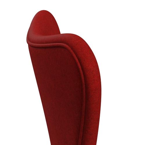 Fritz Hansen 3107 Krzesło pełne tapicerka, brązowy brąz/divina Melange Red