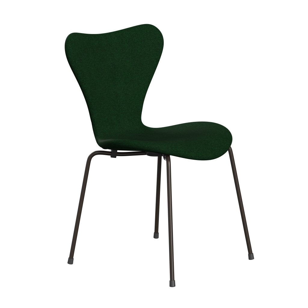 Fritz Hansen 3107 Full Tapicerka, brązowy brąz/divina Melange Forest Green