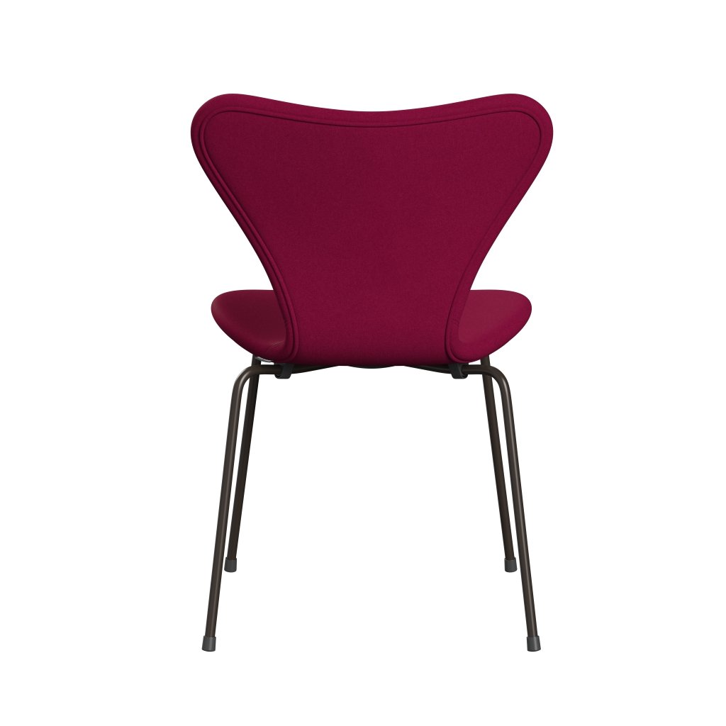 Fritz Hansen 3107 Krzesło pełna tapicerka, brązowy brąz/divina Pink Dark