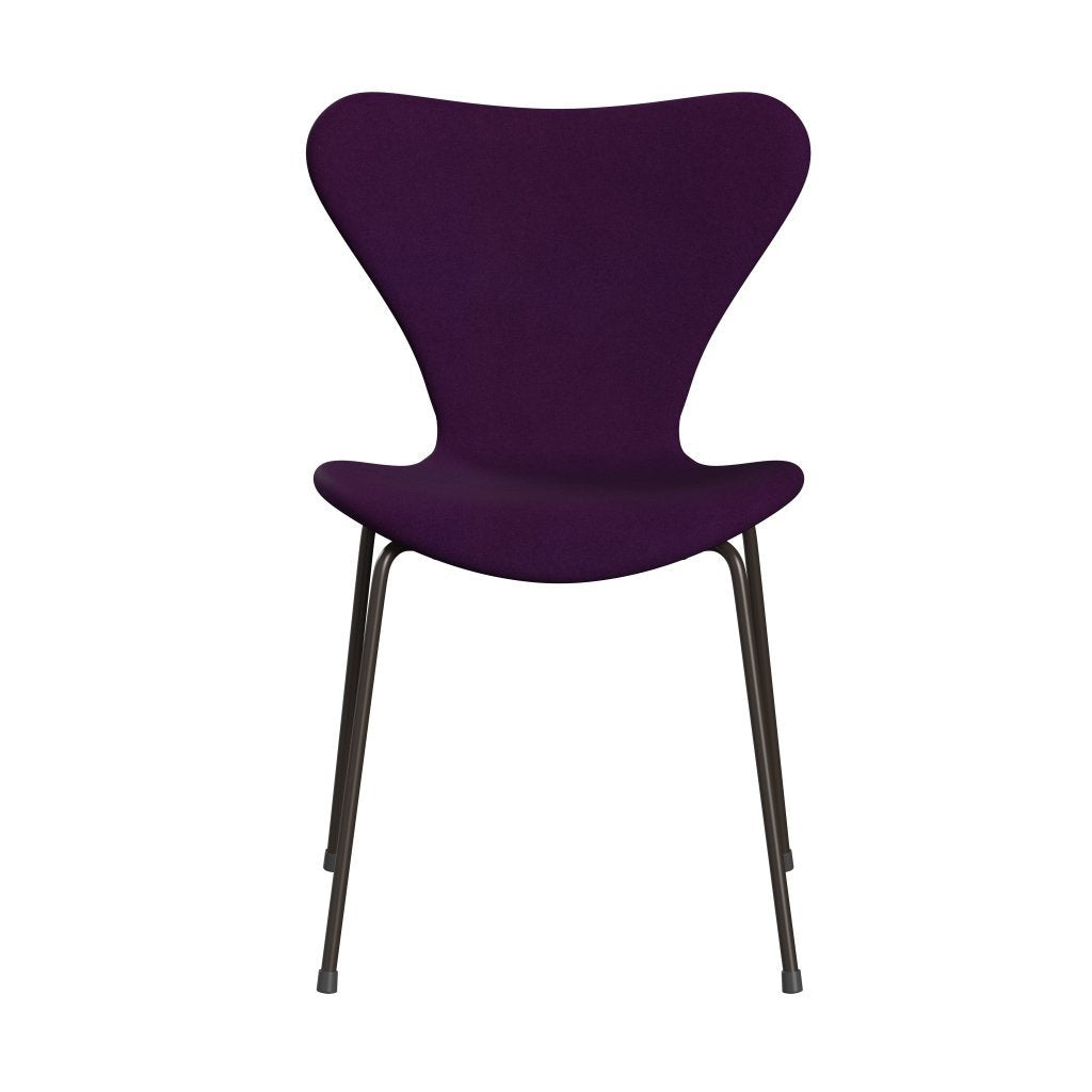 Fritz Hansen 3107 Chair Full Upholstery, Brown Bronze/Divina Violet (Div696)