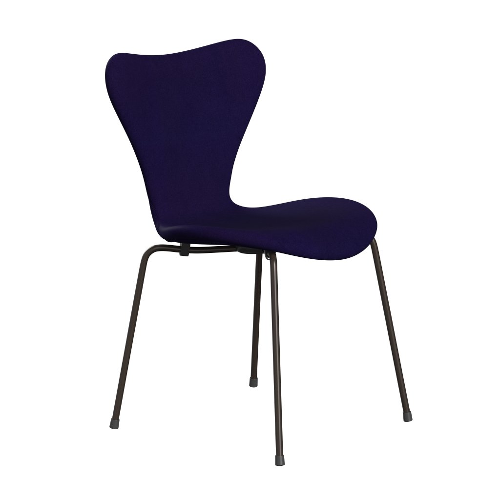 Fritz Hansen 3107 Chair Full Upholstery, Brown Bronze/Divina Violet Dark (Div692)