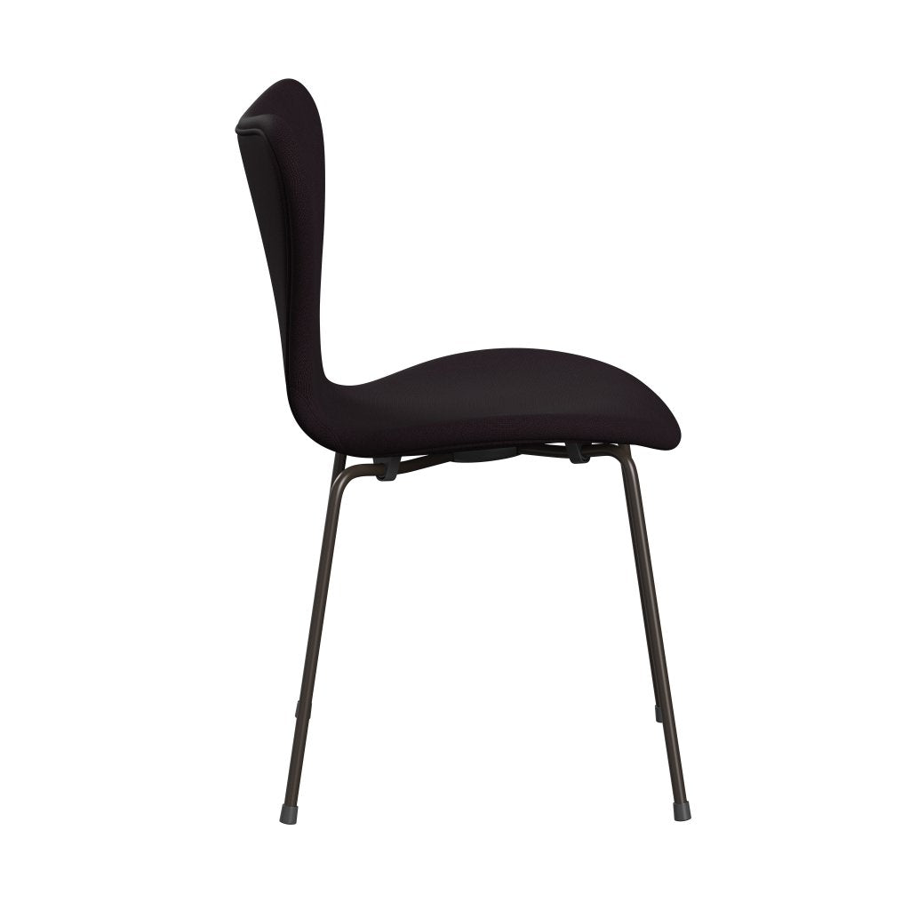 Fritz Hansen 3107 Krzesło pełna tapicerka, brązowy brąz/sława brązowa (F61108)