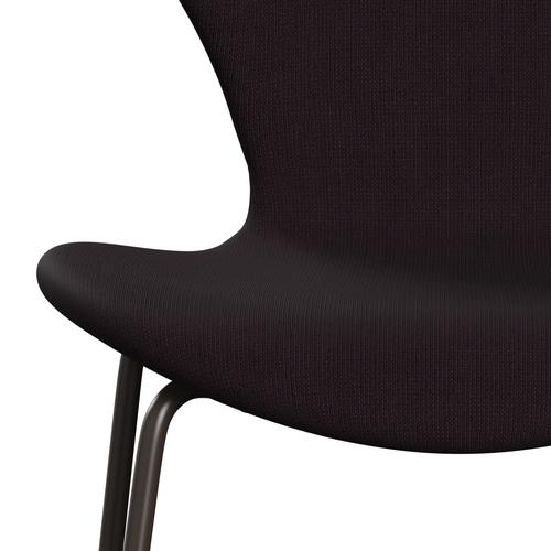 Fritz Hansen 3107 Krzesło pełna tapicerka, brązowy brąz/sława brązowa (F61108)