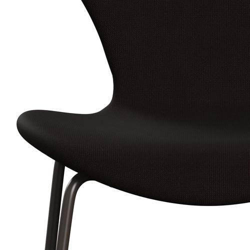 Fritz Hansen 3107 Chair Full Upholstery, Brown Bronze/Fame Dark Brown